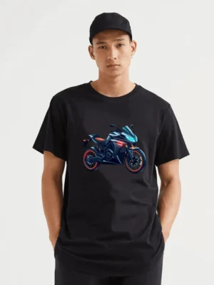 Futuristic Neon Sportbike Shirt  Sci-Fi Motorcycle Racing Design T-Shirt