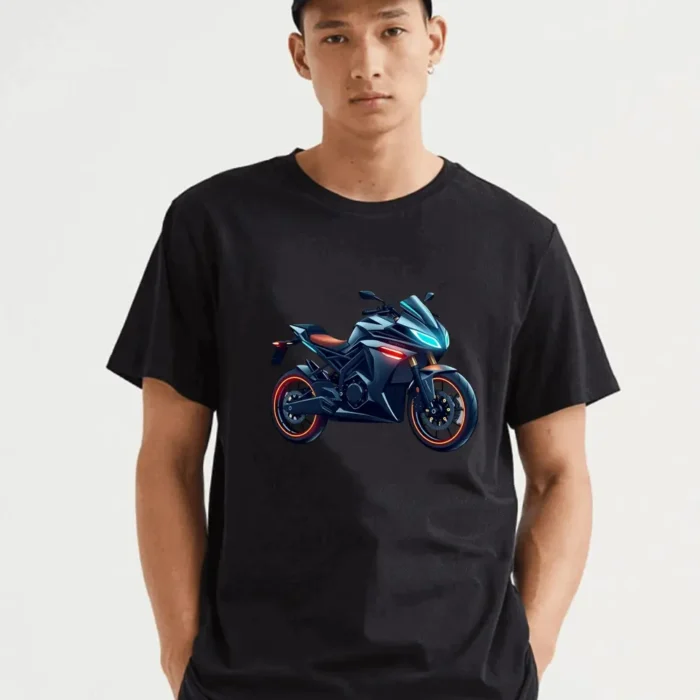 Futuristic Neon Sportbike Shirt  Sci-Fi Motorcycle Racing Design T-Shirt