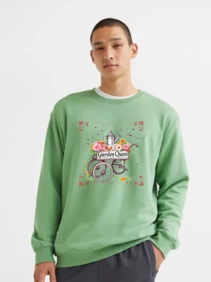 Garden Queen Shirt  Vintage Wheelbarrow And Watering Can Floral Tee Sweatshirt