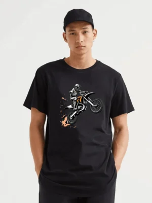 Motocross Jump Rider Shirt  Extreme Dirt Bike Racing Tee  Feciatee T-Shirt