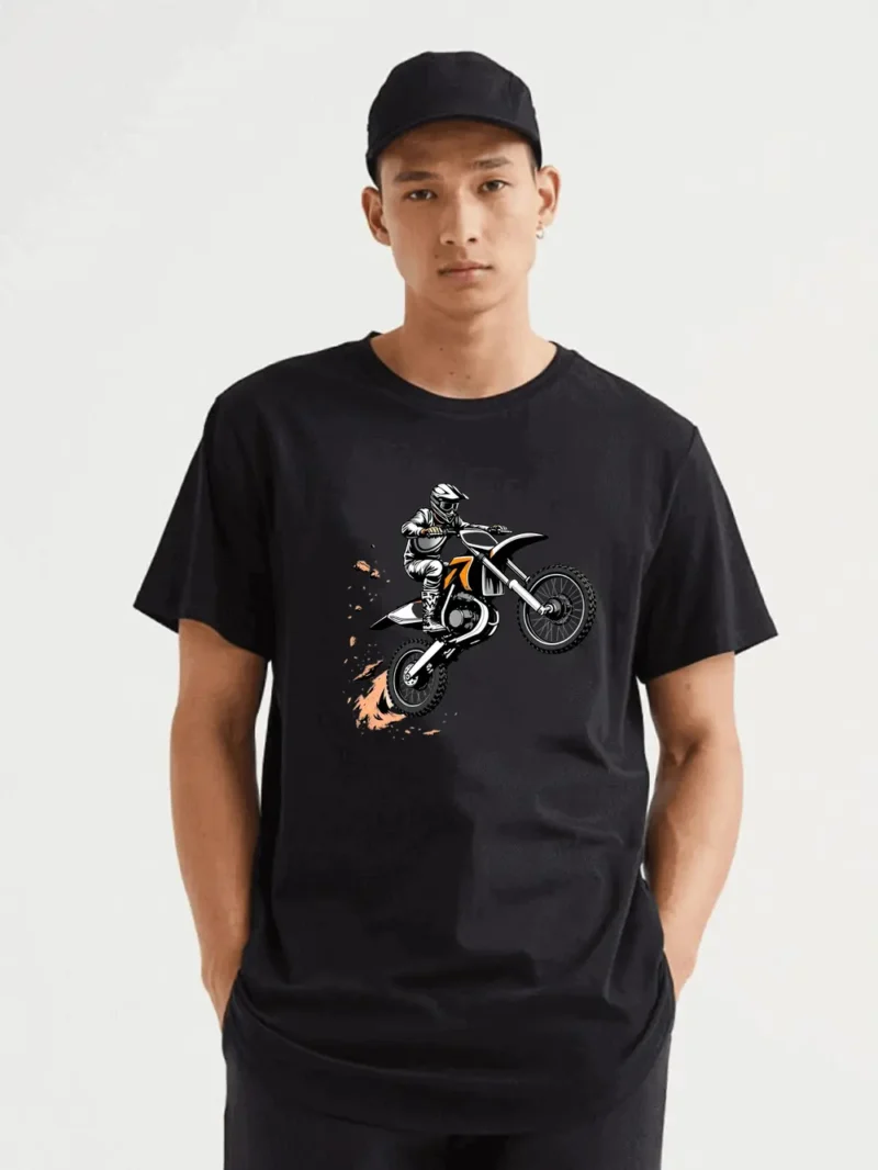 Motocross Jump Rider Shirt  Extreme Dirt Bike Racing Tee  Feciatee T-Shirt