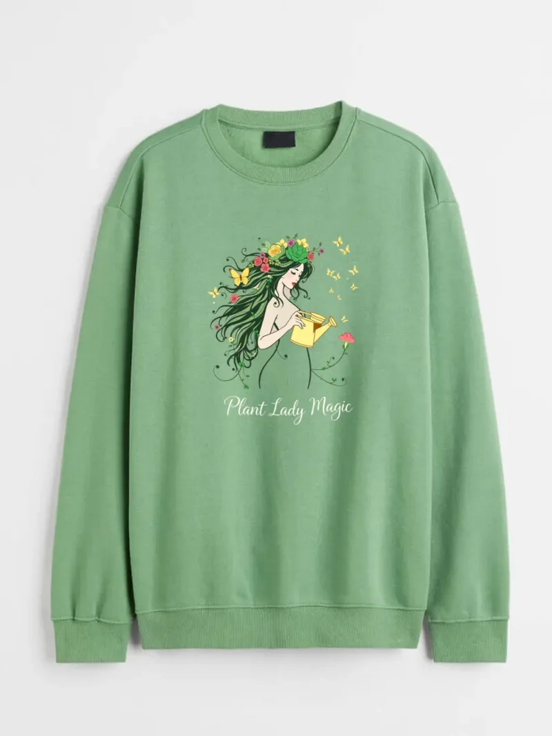Plant Lady Magic Shirt  Whimsical Nature Fairy Watering Plants Tee Sweatshirt - Image 2