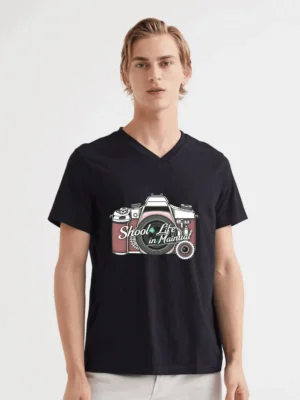 Shoot Life In Manual Shirt  Vintage Hand-Drawn Camera Design Tee T-Shirt