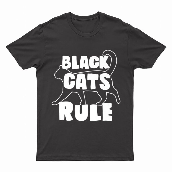 Black Cats Rule Dad Kitty Daddy Cat Mom Christmas Father Premium_3 T-Shirt