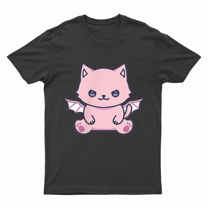 Cat Pastel Goth Cute Kawaii Aesthetic Lover Owner Spooky T-Shirt