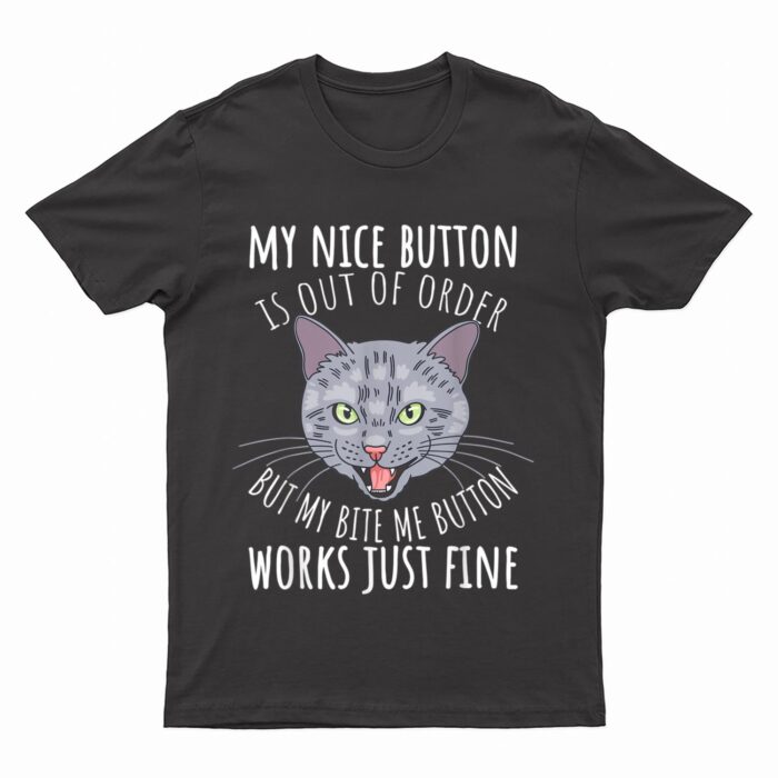 Cat Tshirt, Funny Cat Tees, Cat Lover Gifts, Cat Bite Me T-Shirt
