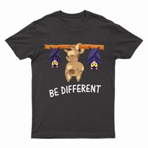Cat with Bats Be different Funny Cat Lover T-Shirt