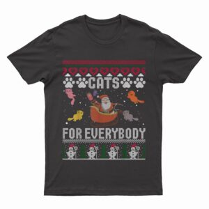 Cats For Everybody Christmas Cute Cat Lover T-Shirt