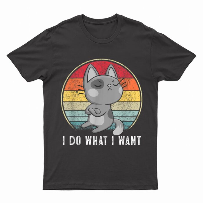 Cute Cat Lovers I Do What I Want Cat  Funny Cat T-Shirt