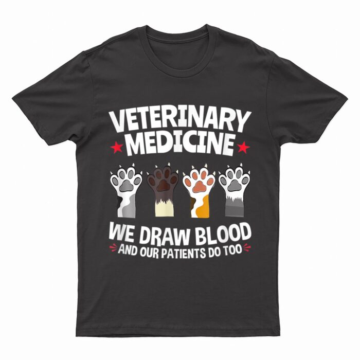 Cute Veterinarian Paws Cat Meow Kitty Cat For Mom T-Shirt