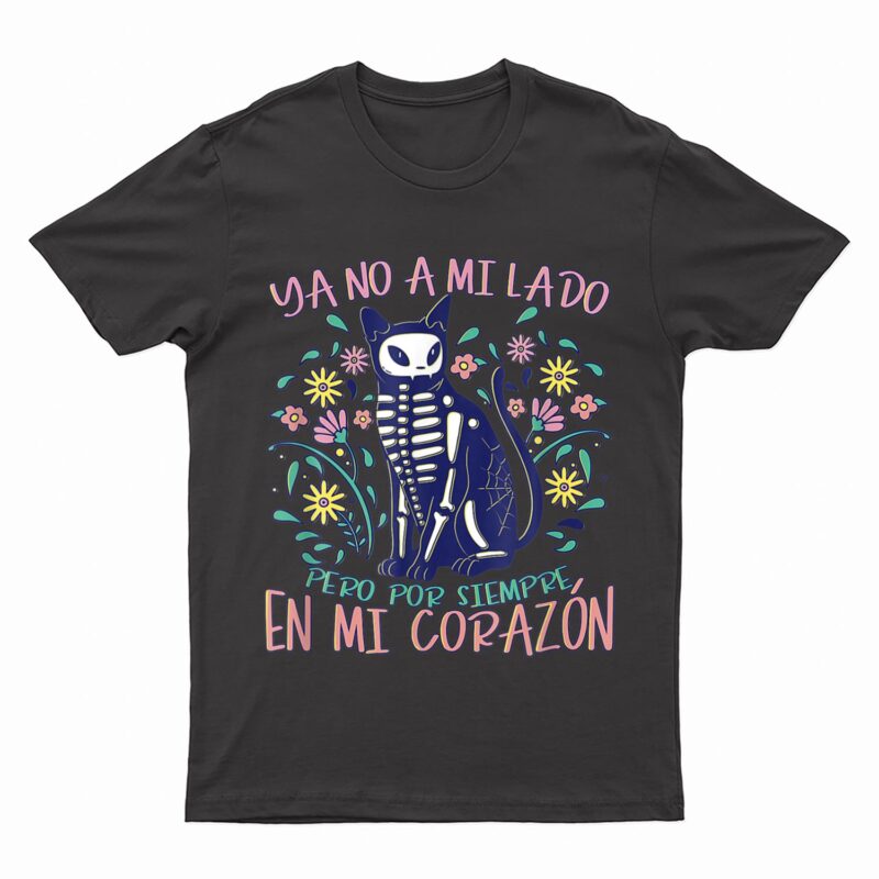 Dia De Los Muertos Cat Skeleton Animals Lover Costume T-Shirt