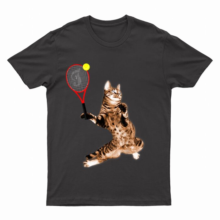 FUNNY TENNIS GAME T-SHIRT FUNNY CAT RACKET FOR MEN WOMEN T-Shirt