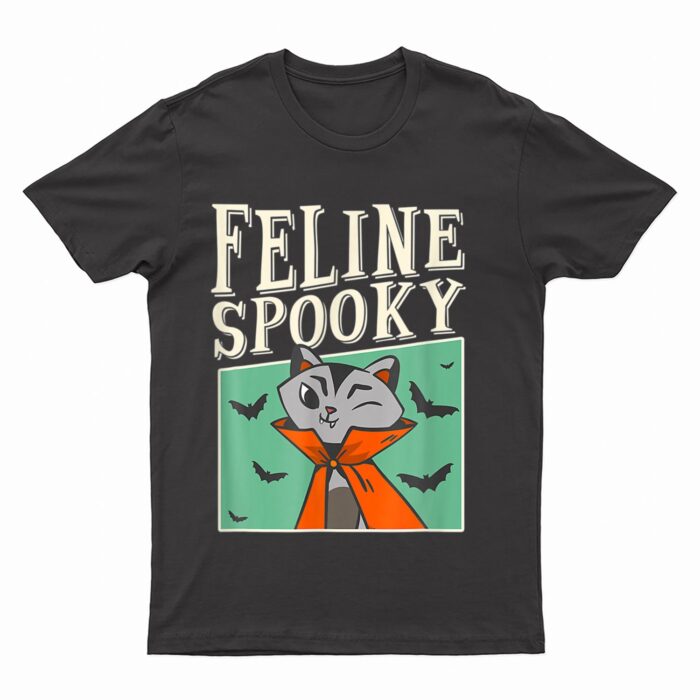 Feline Spooky Halloween Cat Owner Costume T-Shirt