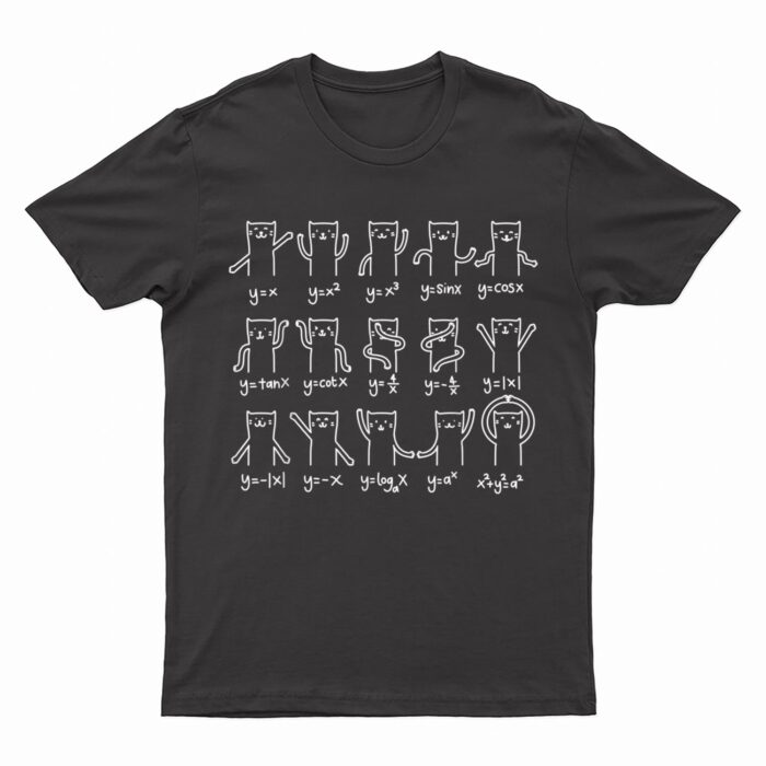 Funny Cat And Math , Cat And Algebra Lover , Cat T-Shirt