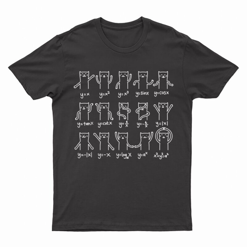 Funny Cat And Math , Cat And Algebra Lover , Cat T-Shirt