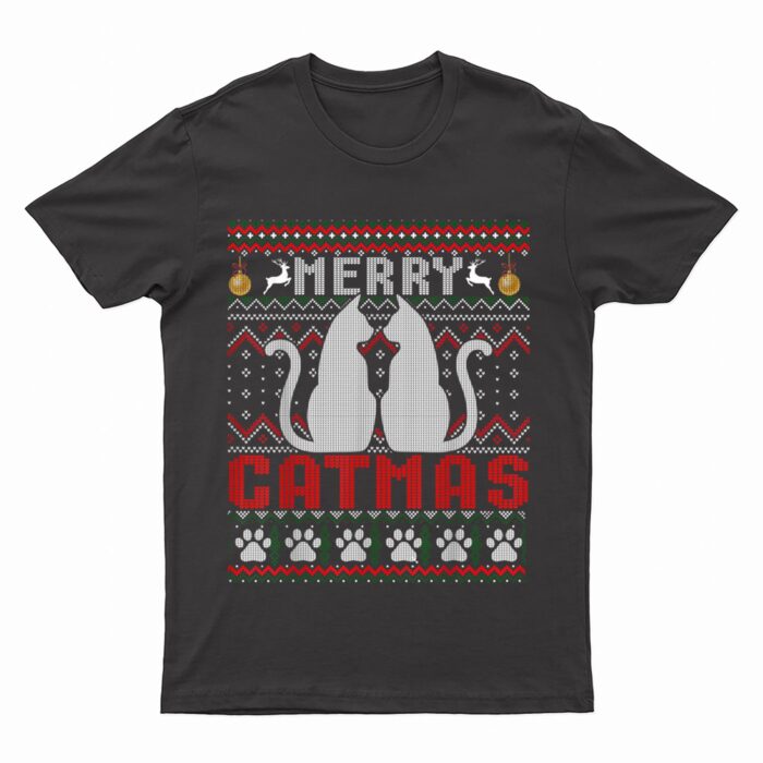 Funny Cat Lover Merry Catmas Christmas T-Shirt