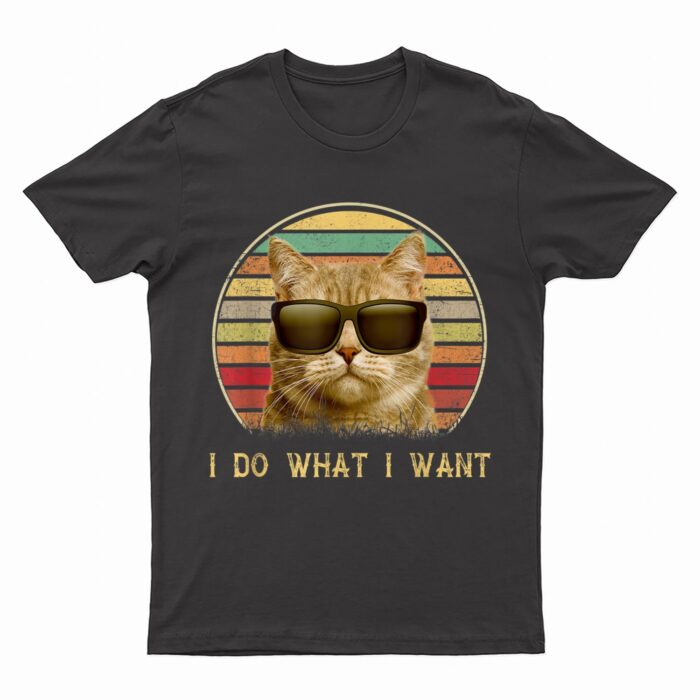 Funny Cat lovers gifts Vintage i do what i want cat T-Shirt