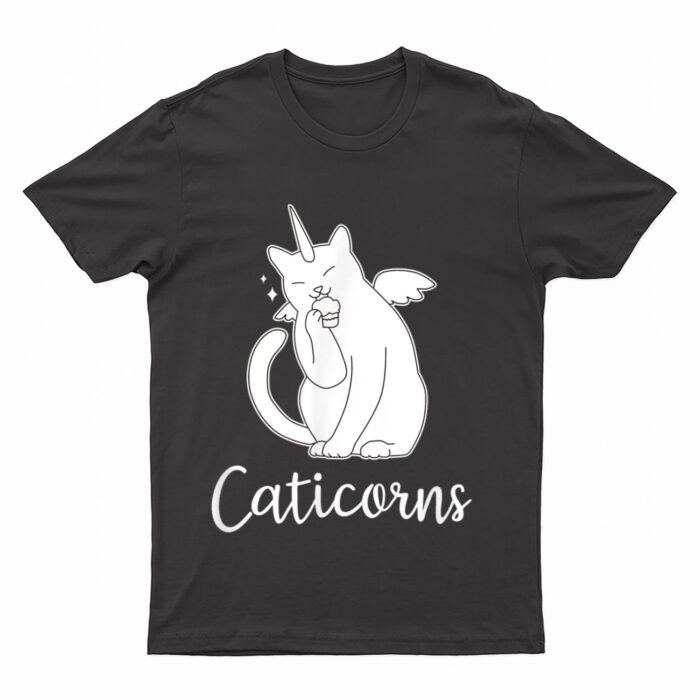 Funny Caticorn  Cat Unicorn Meow Kitty Funny Black Cat T-Shirt