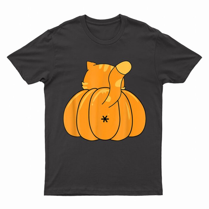 Funny Pumpkin Cat Btt Halloween Ee T-Shirt