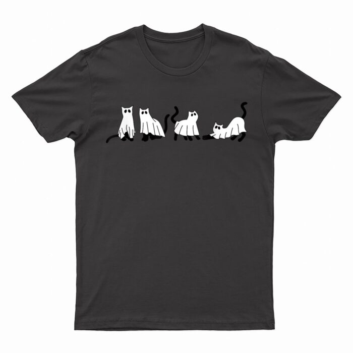 Ghost Cats Halloween Costume For Cat Lovers T-Shirt