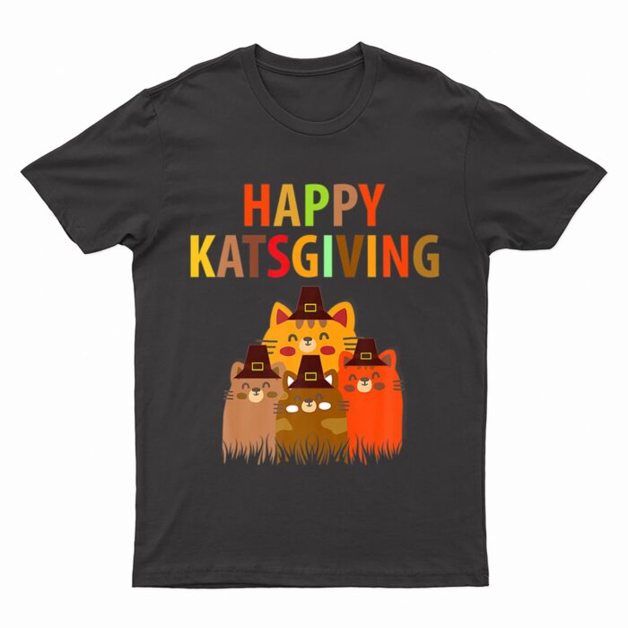 Happy-Katsgiving Thanksgiving-Cats Lovers-Pilgrim Hat Premium T-Shirt