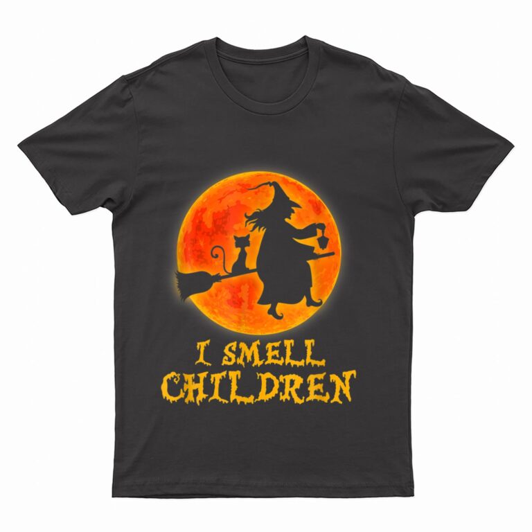 I Smell Children Halloween Costume Witch Black Cat Cute T-Shirt