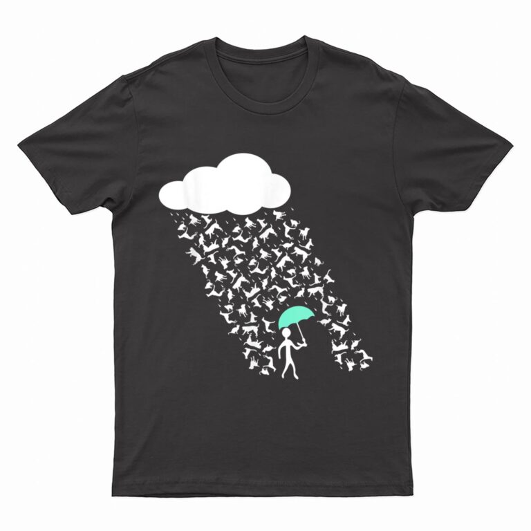 It's Raining Cats and Dogs  Cute Funny Canine Feline Lover T-Shirt