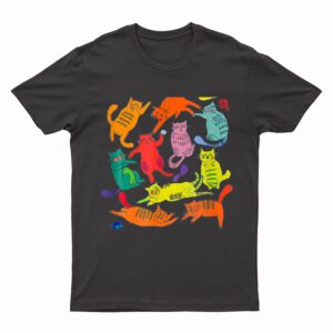 Just A Girl Who Loves Cats Cute Cat Lover Ee Multicolor T-Shirt