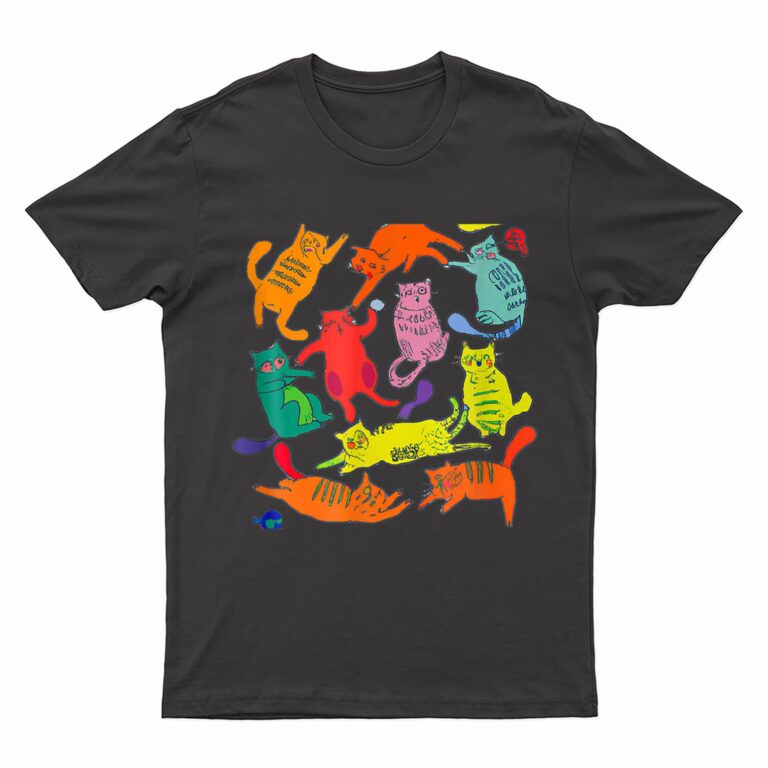 Just A Girl Who Loves Cats Cute Cat Lover Ee Multicolor T-Shirt