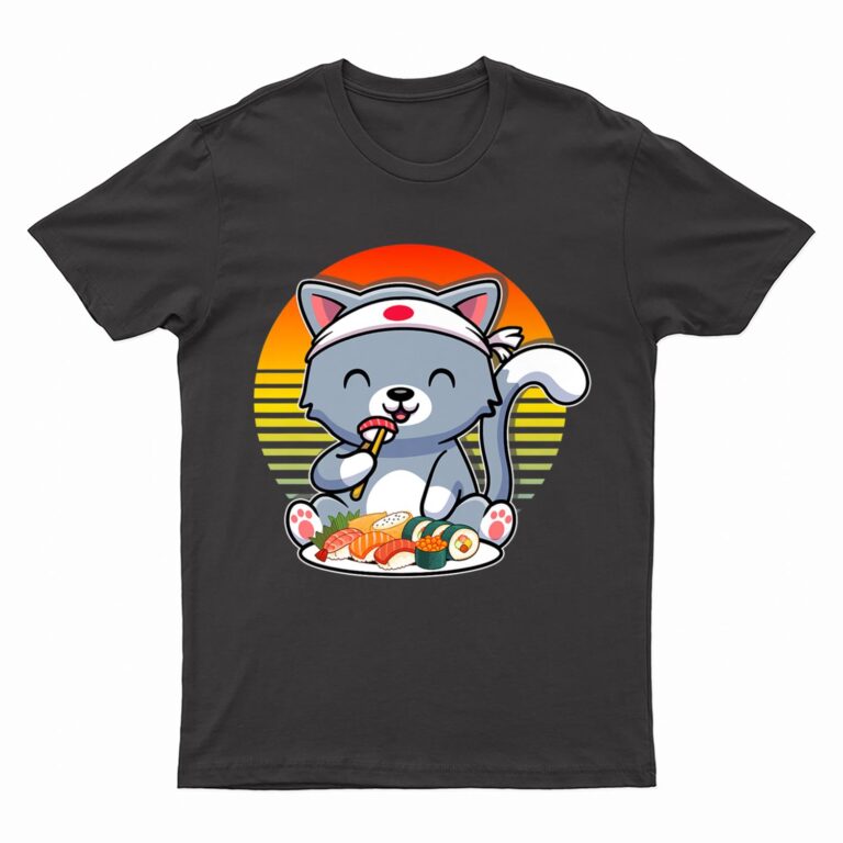 Kawaii Anime Cat Otaku Japanese Sushi Gift Girls Kids Teens Premium T-Shirt