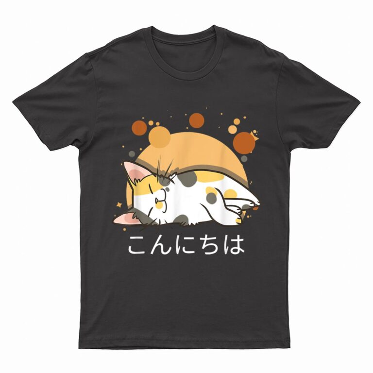 Kawaii Cat Anime Japanese Gift Official nager T-Shirt