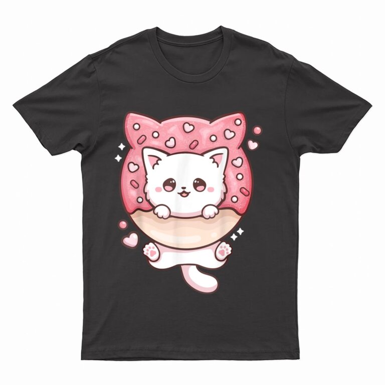 Kawaii Cat Donut Anime Lover Otaku T-Shirt