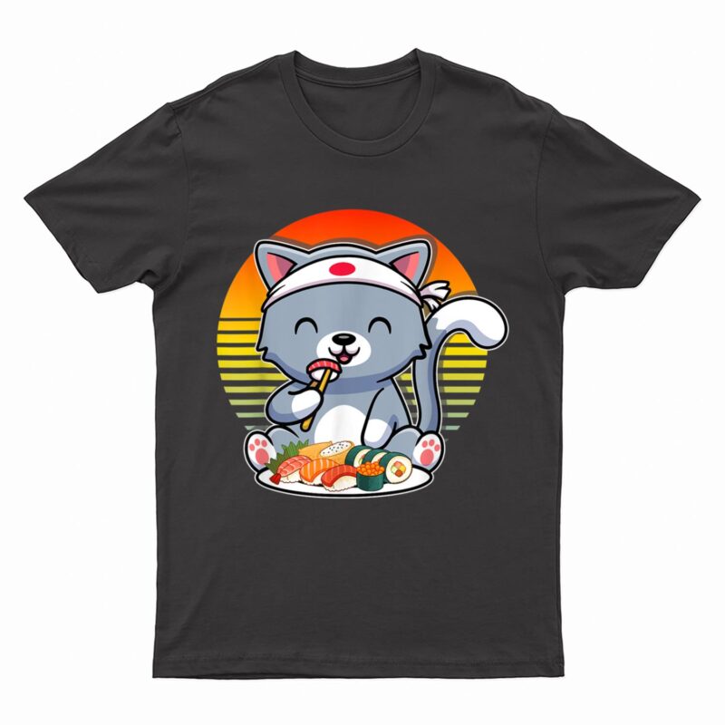 Kawaii Cat Otaku Japanese Sushi Gift Girls Official nager T-Shirt