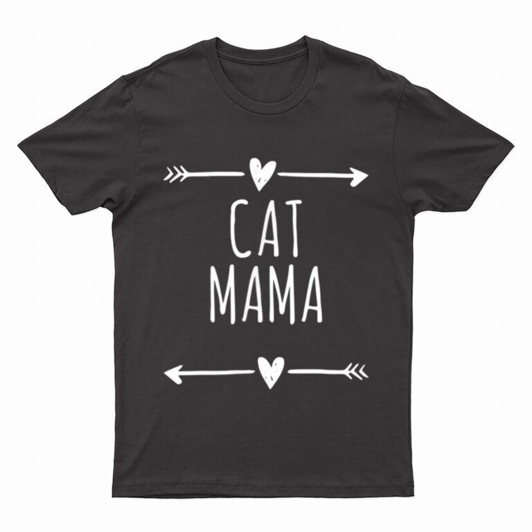 Love Arrows Hearts Funny Cat Mama T-Shirt