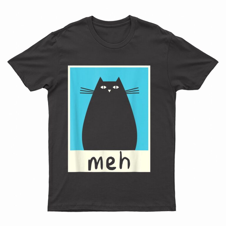 Meh Cat Shirt Meow Kitty Cat Lover Japanese Cat Kawaii Anime T-Shirt