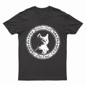 Mens funny World`s Best Cat Dad Kitten T-Shirt