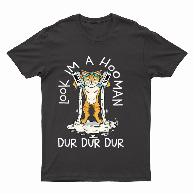 Meow Cat  Meow Kitty Funny Cats LOOK I'M A HOOMAN T-Shirt
