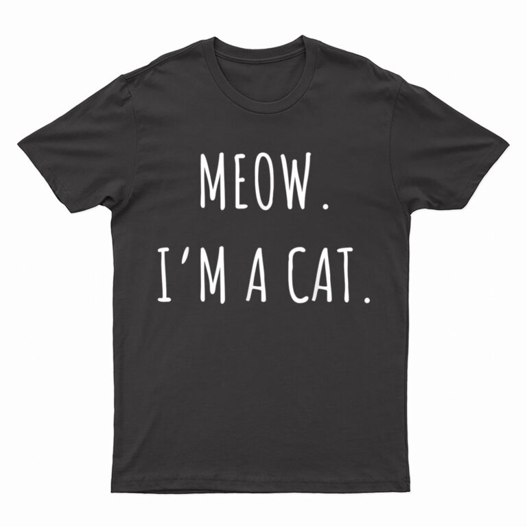 Meow I'm a Cat Funny Lazy Cat Halloween T-Shirt