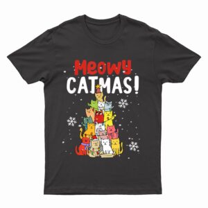 Meowy Catmas Christmas Cat T-Shirt