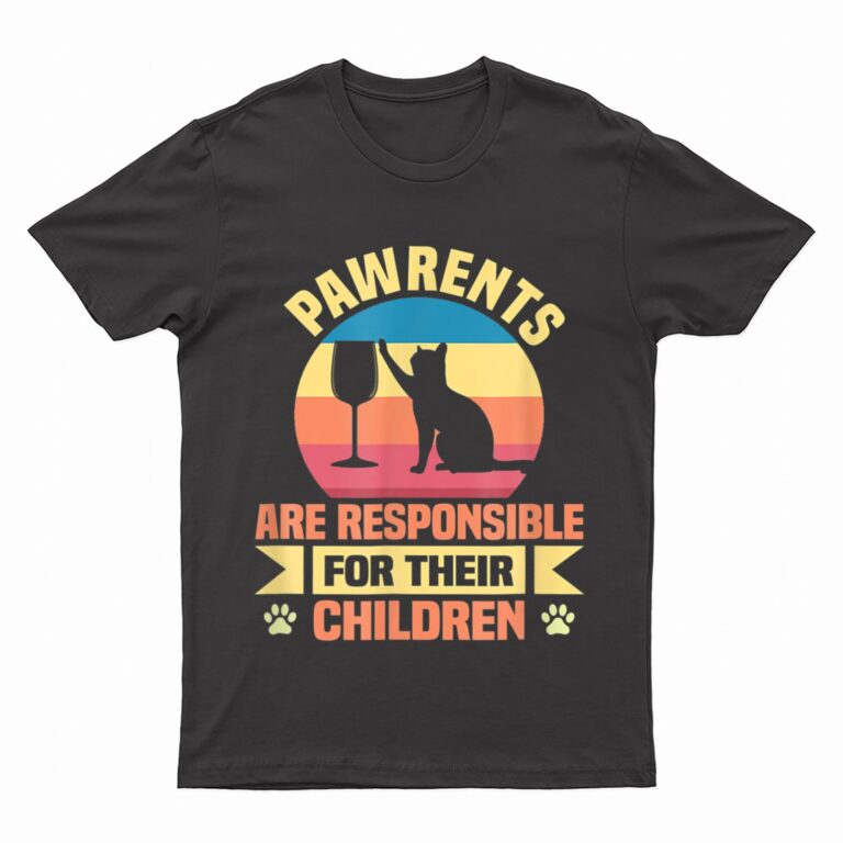 Pawrents Outfit Cat Women Cat Men Cat Parents Funny T-Shirt