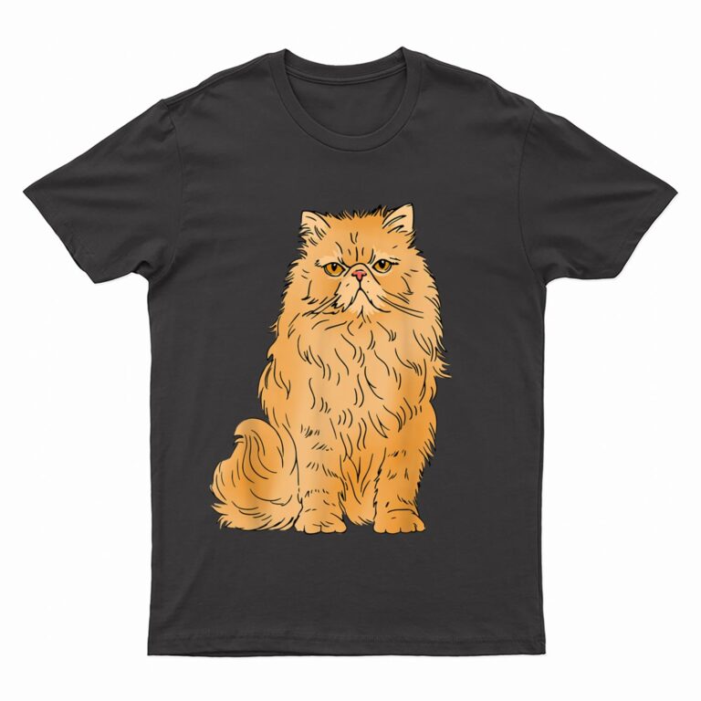 Persian Cat Design Leave Me Alone Cat Angry Persian Cat T-Shirt