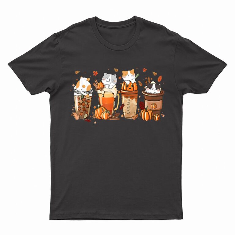 Pumpkin Spice Latte Costume For Cats Lover Cute Autumn Fall T-Shirt