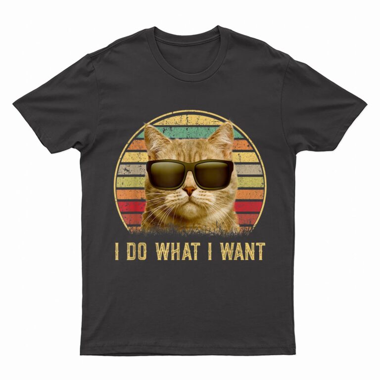 Retro 80s 90s I do what I want cat funny cat lover T-Shirt