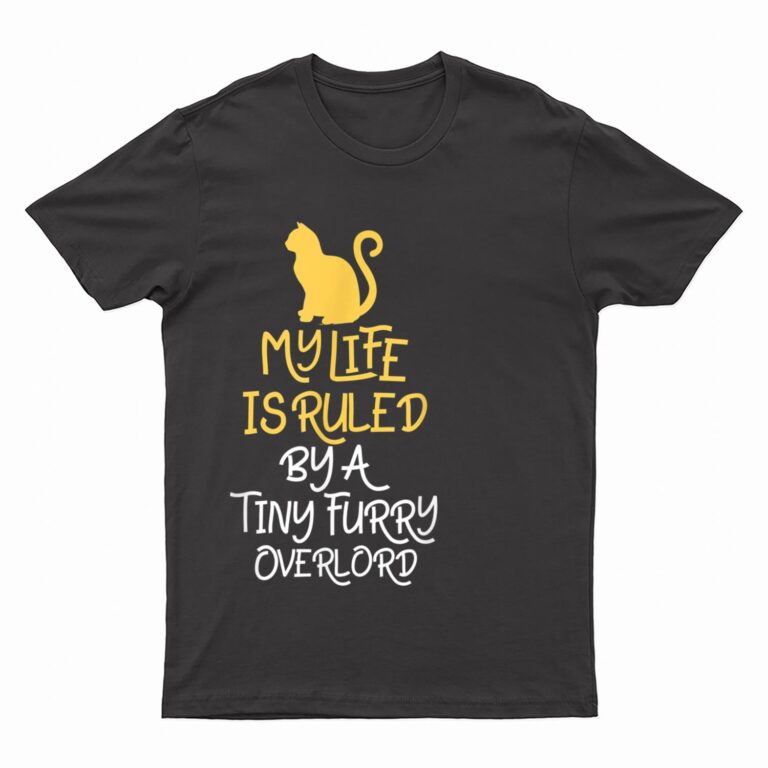 Retro Meow Cat My Life is Ruled by a Tiny Furry Overlord T-Shirt