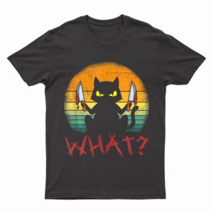 Serial Killer Halloween Cat T-Shirt