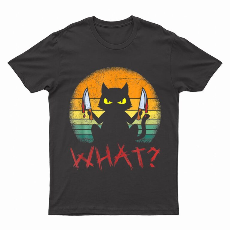 Serial Killer Halloween Cat T-Shirt