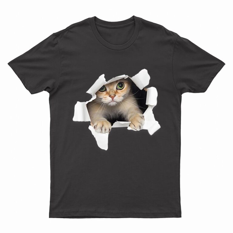 Sweet Kitten Torn Cloth Funny Cat Lover Cat Owner Cat Lady T-Shirt