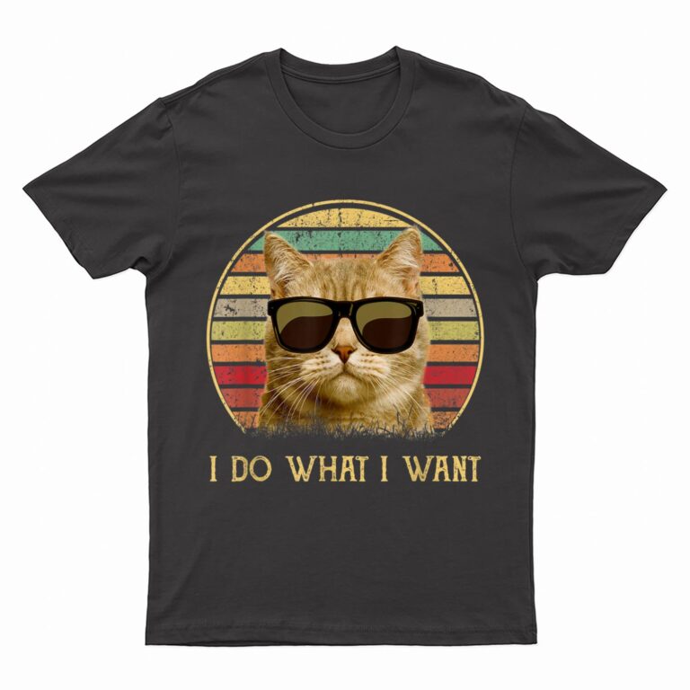 Vintage Cat gifts 2022 Funny cat lovers i do what i want cat T-Shirt