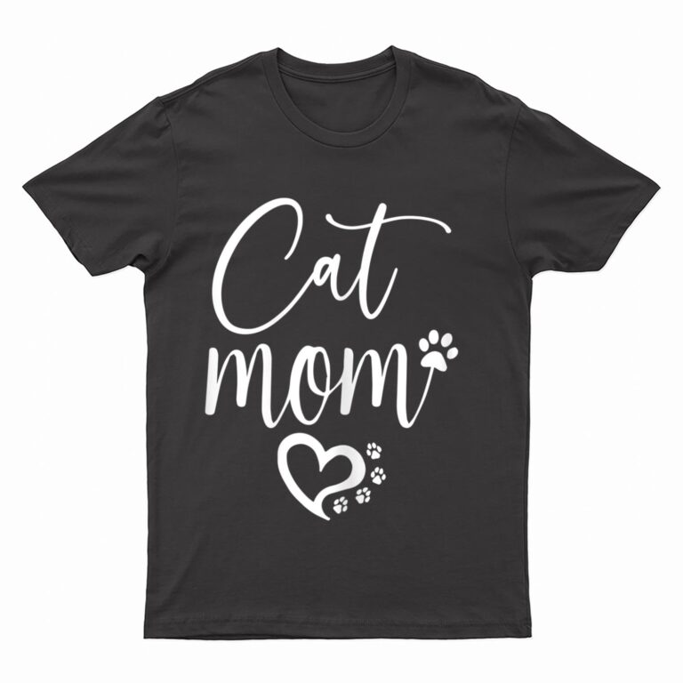 Womens Cat Mom T-Shirt